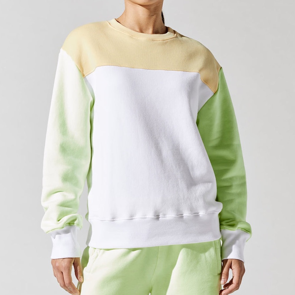 Sundry | Colorblock Sweatshirt Neon/White Multi NWT